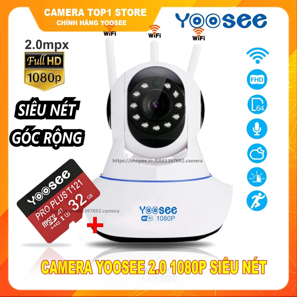Ảnh tin Camera Wifi Không dây Yoosee 3 Râu 720p - Giá Rẻ Nhất