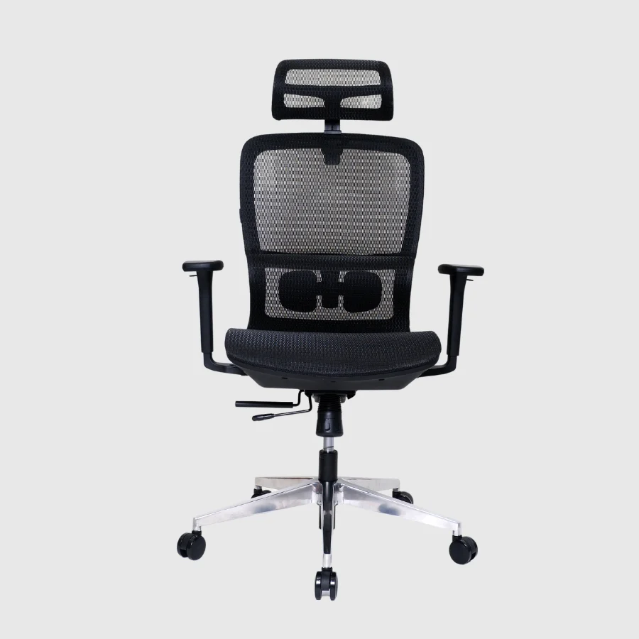 Ảnh tin Ghế công thái học GAMI LUM2 | Đen, 150kg, Chân xoay, tay 3D, Lưng lưới