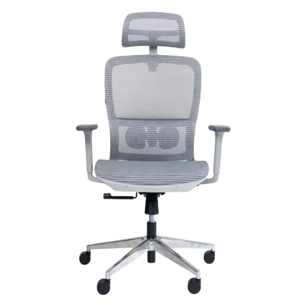 Ảnh tin Ghế công thái học GAMI LUM2 | Xám, 150kg, Chân xoay, tay 2D, Lưng lưới