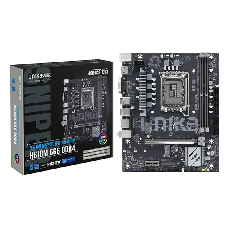 Ảnh tin Mainboard Unika H610M.666 DDR4 | LGA 1700, mATX, 2 khe RAM