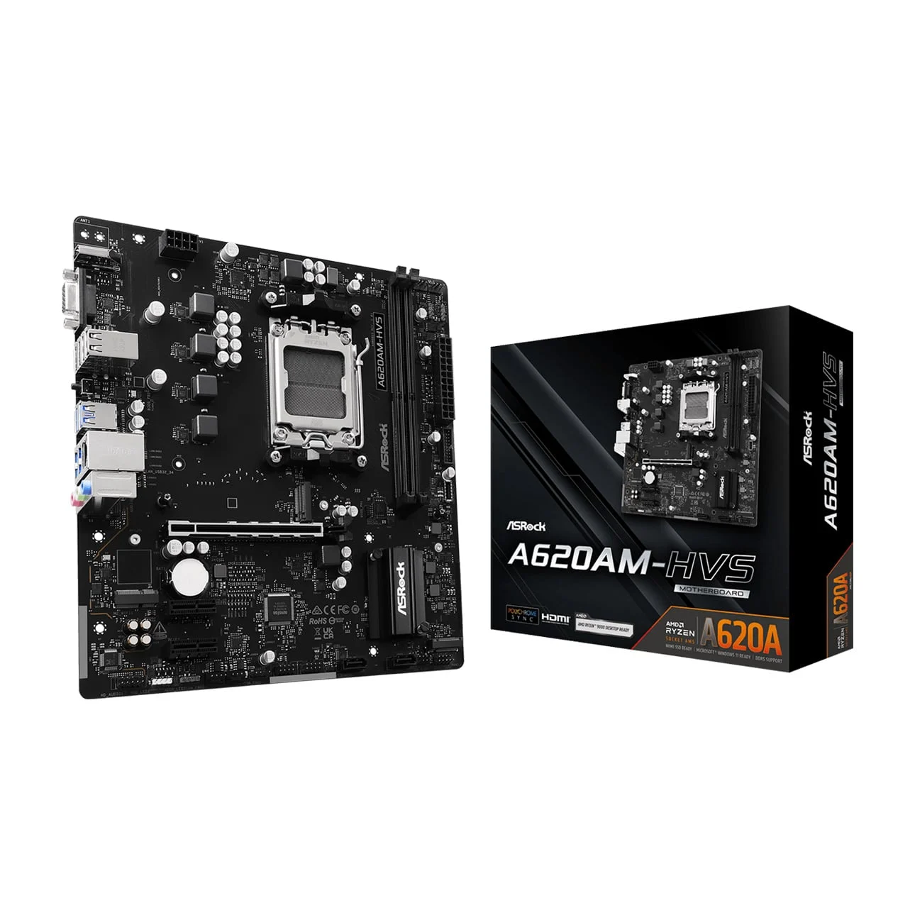 Ảnh tin Mainboard ASRock A620AM-HVS DDR5 | AM5, mATX, 2 khe RAM