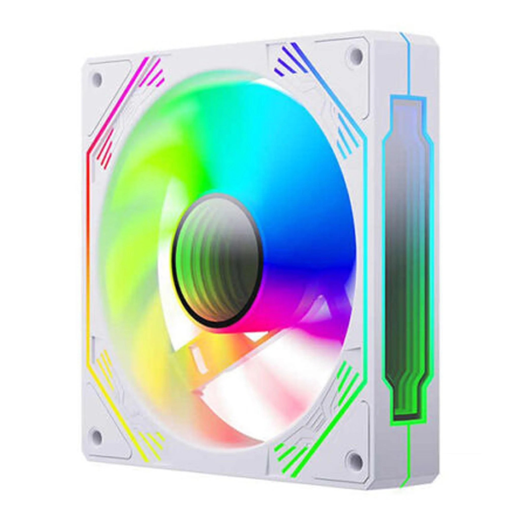 Ảnh tin Quạt tản nhiệt PC Coolmoon / Leopard F3 | Fan lẻ 120mm, ARGB, Gió ngược, Trắng