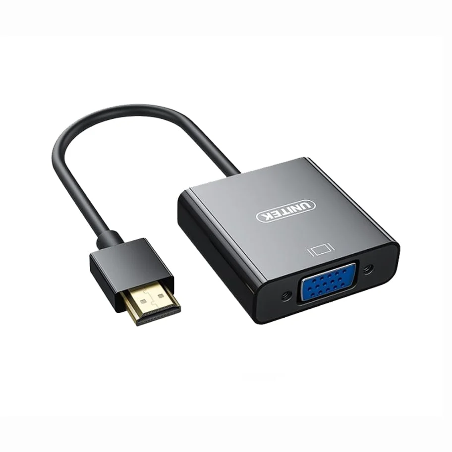 Ảnh tin Cáp Chuyển HDMI (M) To VGA (F) Unitek V128BBK Kèm Audio (âm thanh)
