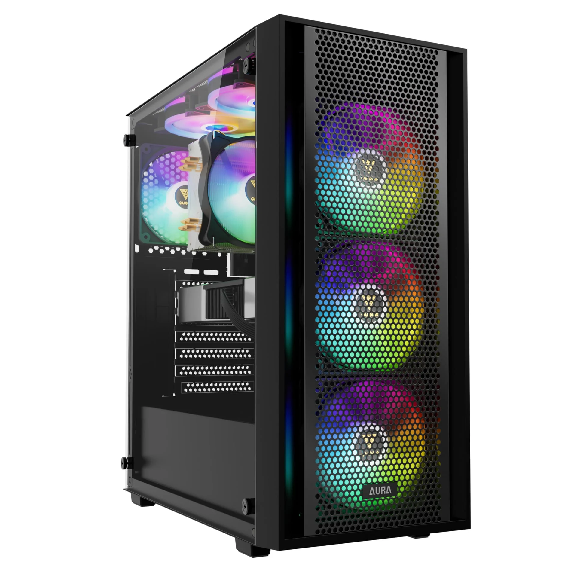 Ảnh tin Thùng máy Gamdias Aura GC2 Elite ARGB F-ATX (Kèm Sẵn 4F ARGB) - Đen