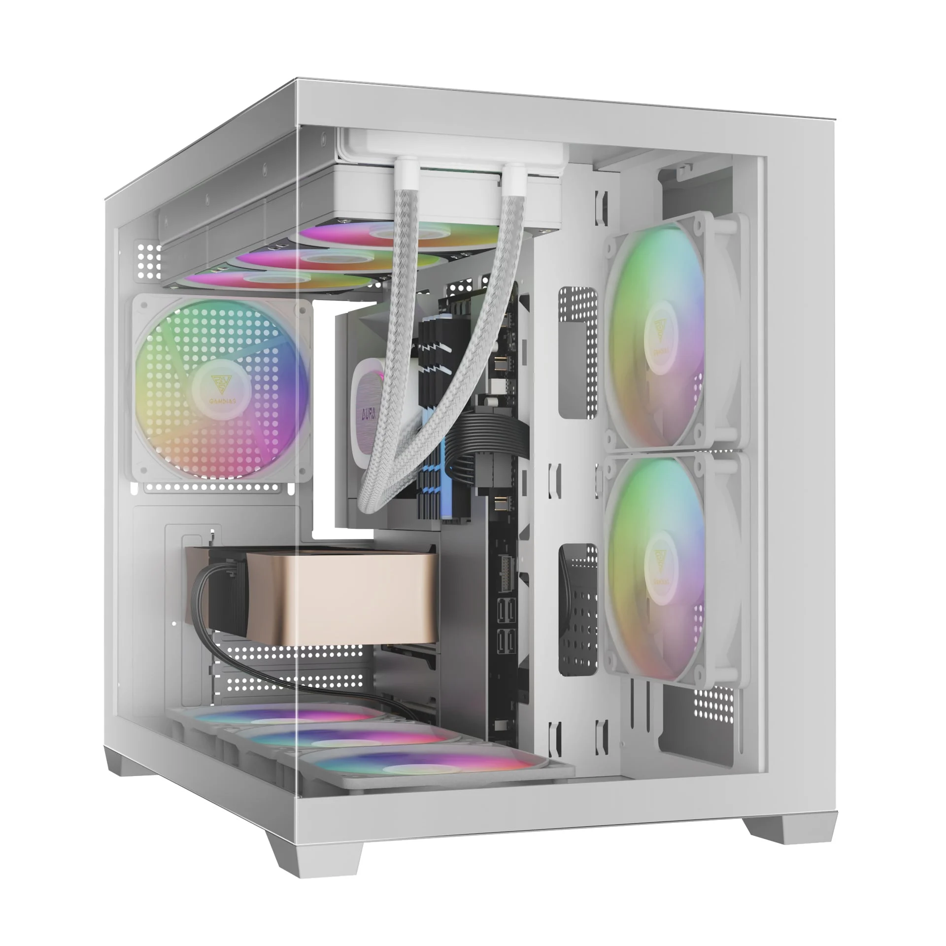 Ảnh tin Thùng máy Gamdias GC10M V2 ARGB M-ATX (Kèm Sẵn 3F ARGB) - Trắng
