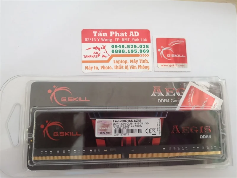 Ảnh tin RAM DDR4 GSKILL 8GB/3200MHz MỚI
