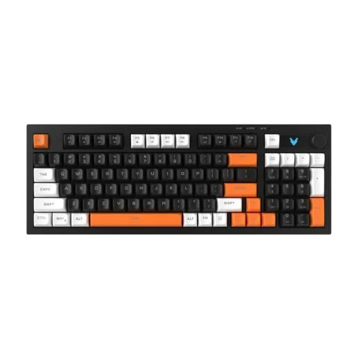 Ảnh tin Bàn Phím Giả Cơ Có Dây VSP VK79 | Black-White-Orange (KM04-VK79000164)