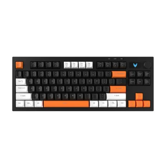 Ảnh tin Bàn Phím Giả Cơ Có Dây VSP VK78 | Black-White-Orange (KM04-VK78000164)