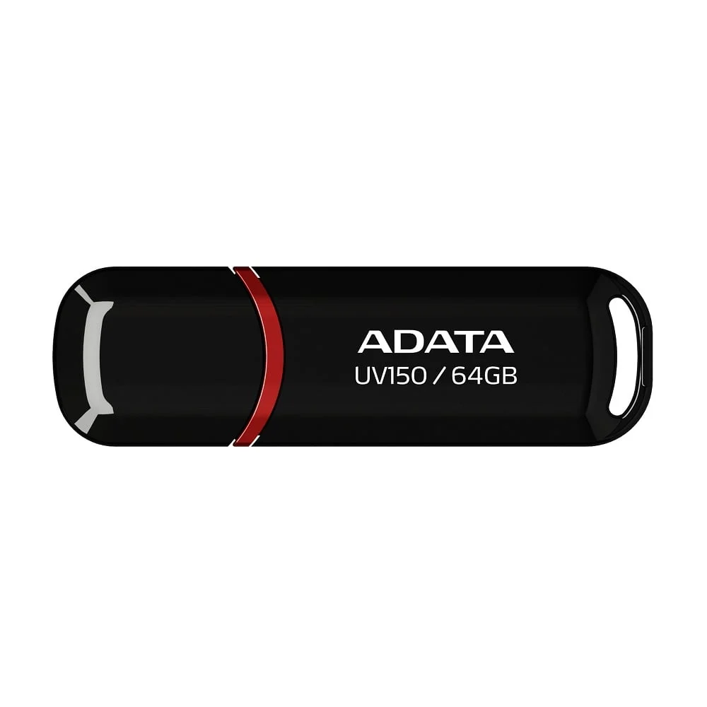 Ảnh tin USB Adata 64GB | USB 3.2 Gen1, Plastic, R100, Đen (AUV150-64G-RBK)