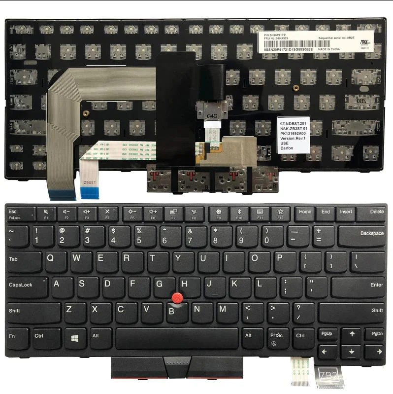 Ảnh tin Bàn phím laptop Lenovo Thinkpad T470, T480 (Có chuột, Có nút chuột L+R)