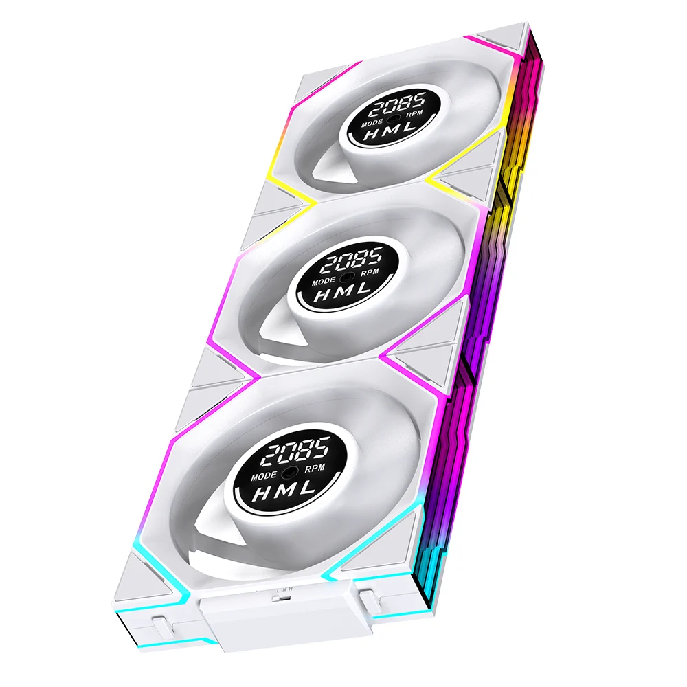 Ảnh tin Quạt tản nhiệt PC Leopard Interstellar V4 | Kit 3 Fan 120mm, ARGB, Gió ngược, Trắng