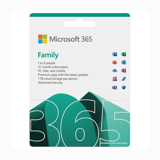 Ảnh tin Phần mềm Microsoft 365 Family EP2-36878 | 12 tháng, Dành cho tối đa 6 người, 5 thiết bị/tài khoản…