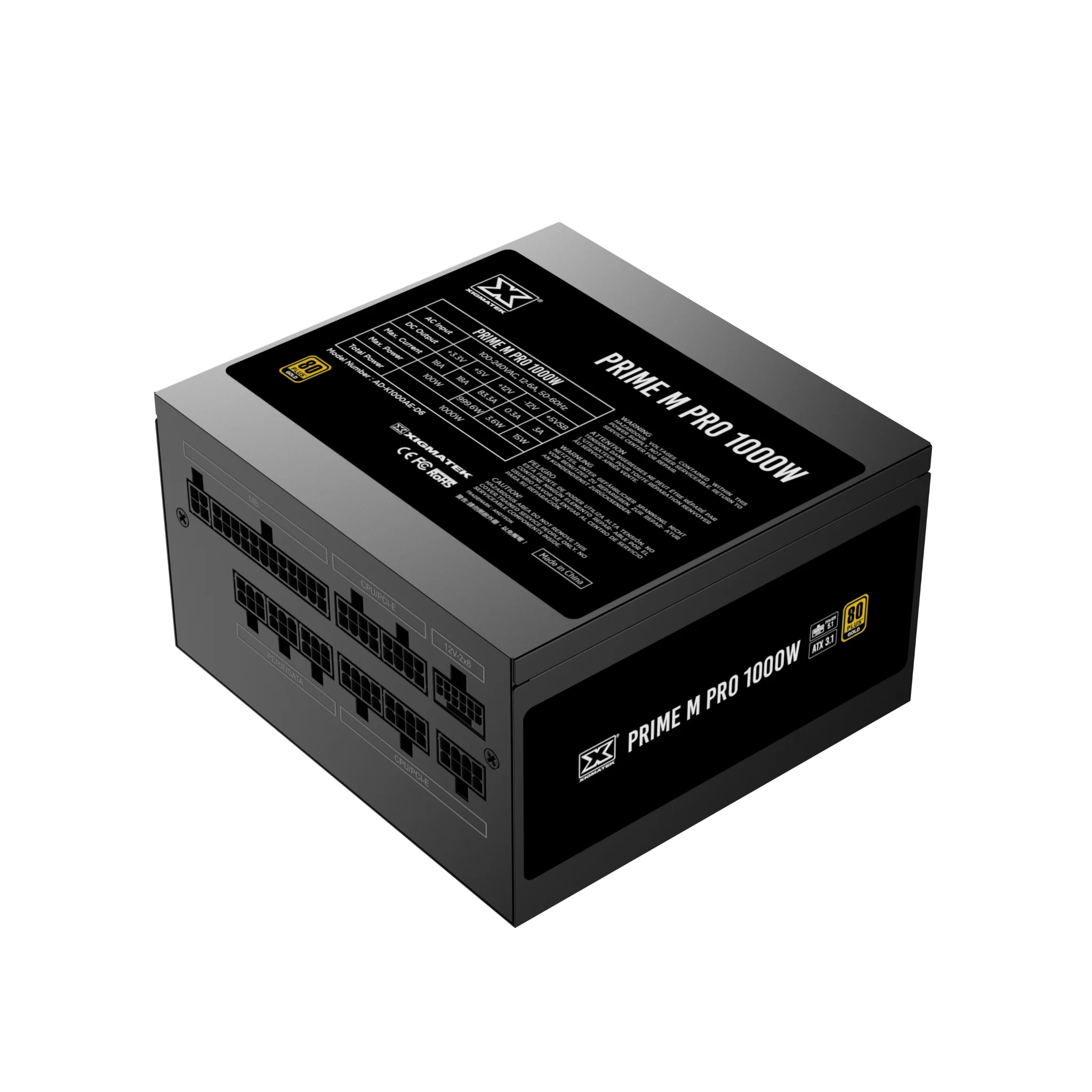 Ảnh tin Nguồn máy tính XIGMATEK Prime M Pro 1000W 80 Plus Gold | Full Modular, ATX