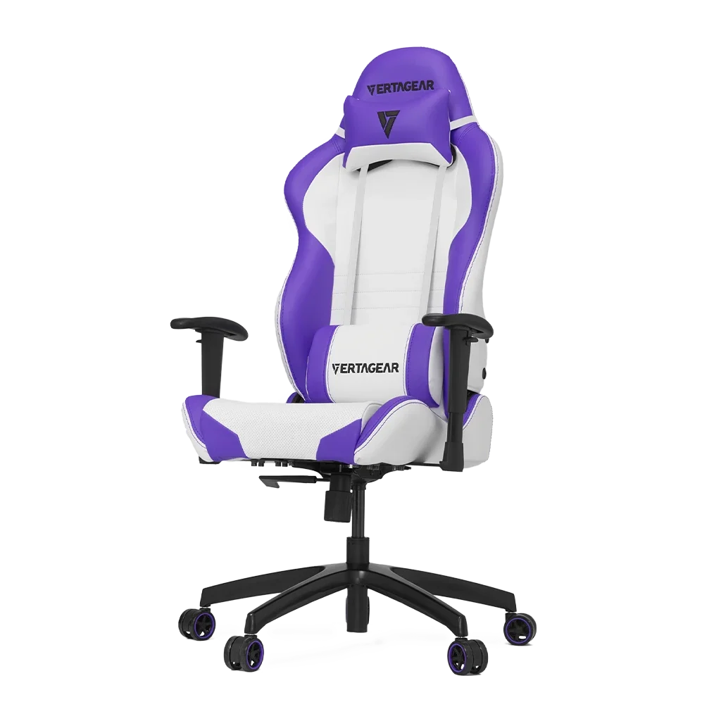 Ảnh tin Ghế gaming VERTAGEAR SL2000 | Trắng tím, 100kg, Chân xoay, Da PU