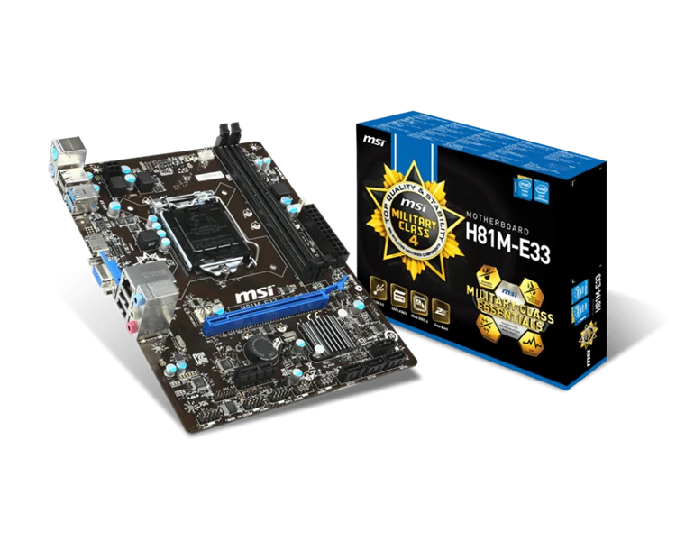 Ảnh tin MAINBOARD MSI H81M-E33 SOCKET 1150 MỚI