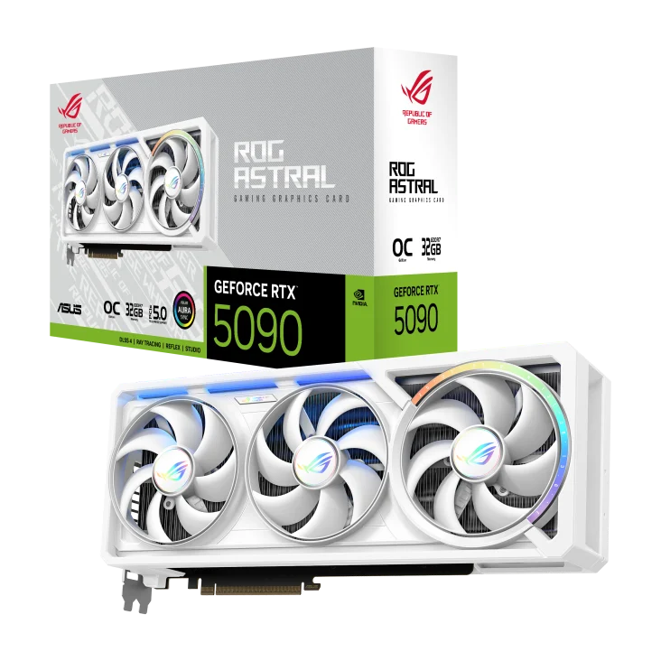 Ảnh tin Card màn hình NVIDIA GeForce RTX 5090 ASUS ROG Astral White OC | 32GB GDDR7, 21760 CUDA, 1000W