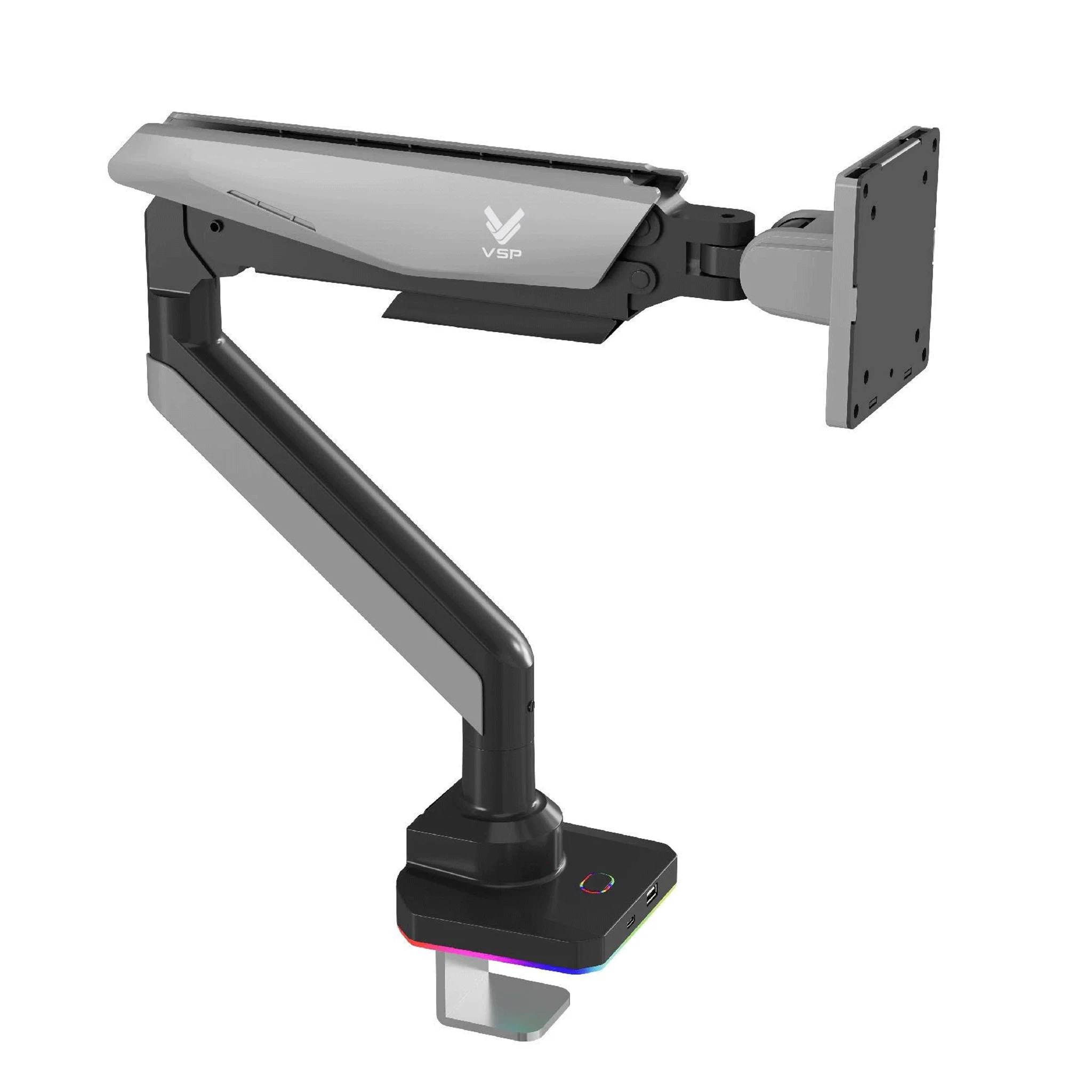 Ảnh tin Giá treo màn hình VSP VG60-1 - Đen xám | 17 - 42 inch, chân đế RGB, nút chỉnh LED, cổng USB 3.0…