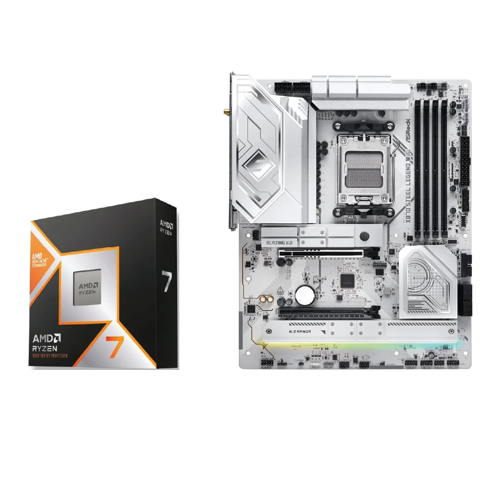 Ảnh tin COMBO AMD | ASROCK X870 STEEL LEGEND WIFI - R7 9800X3D