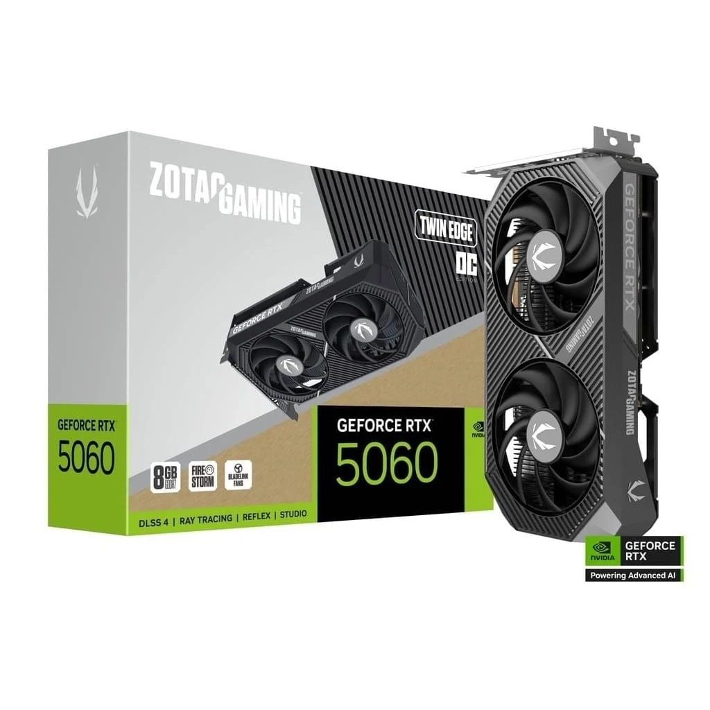 Ảnh tin Card màn hình NVIDIA GeForce RTX 5060 ZOTAC Twin Edge OC | 8GB GDDR7, 3840 CUDA, 550W