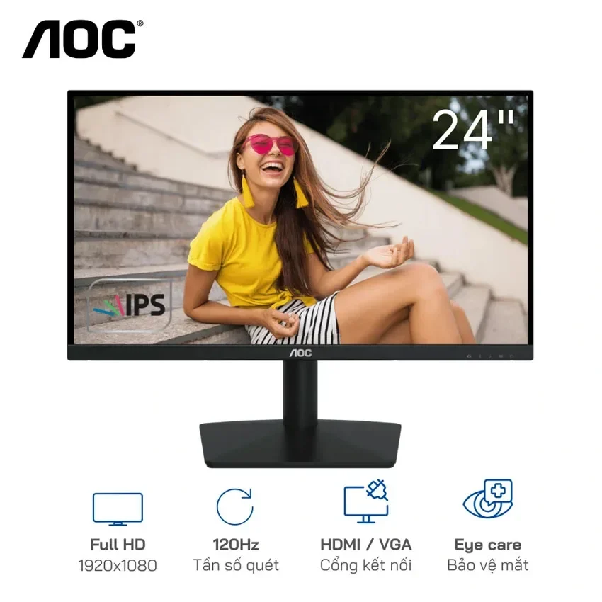Ảnh tin Màn hình máy tính AOC 24B15H3/71 24in, IPS, FHD, 120hz