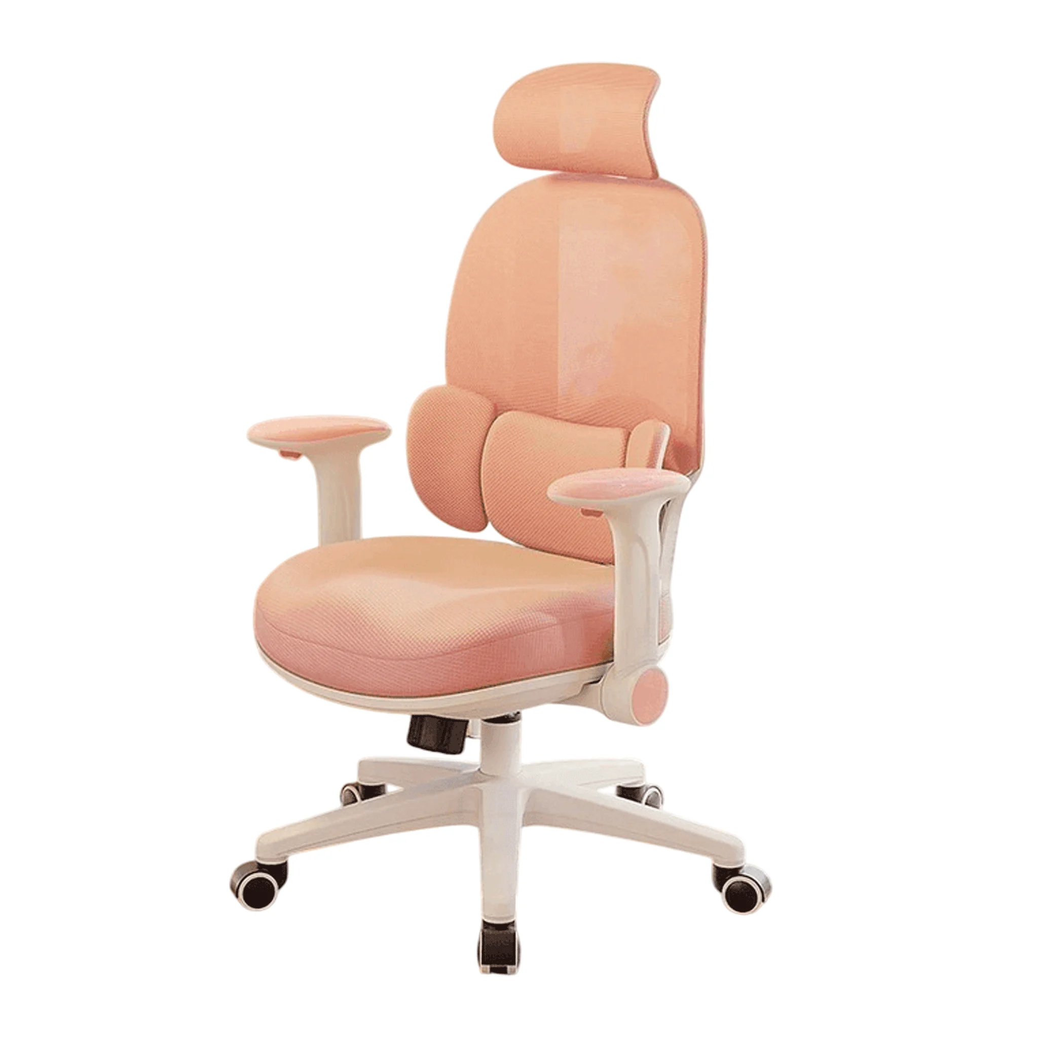 Ảnh tin Ghế công thái học MANSON E3 Lite | Hồng, 100kg, Chân xoay, Lưng lưới