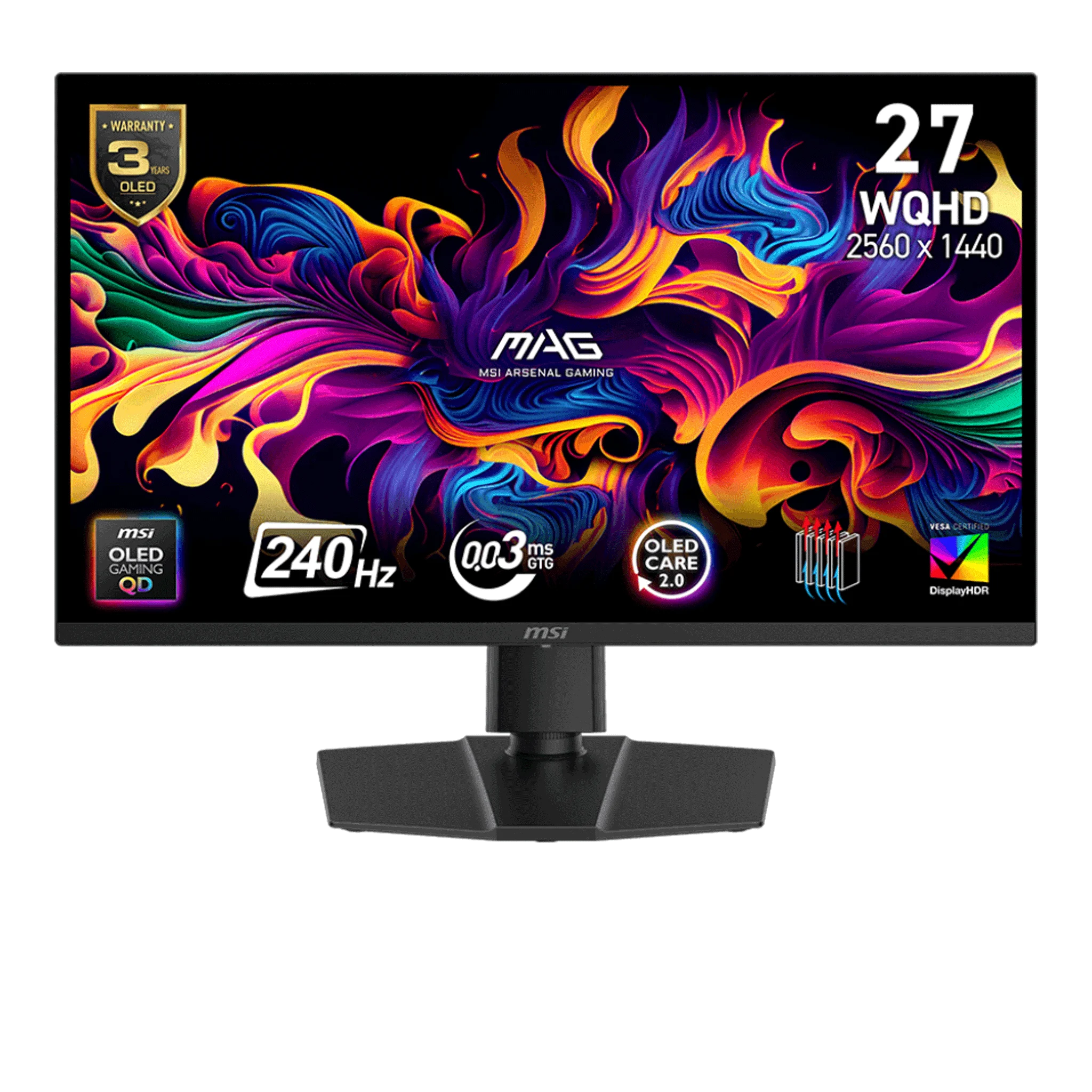 Ảnh tin Màn hình Gaming MSI MAG 273QP QD-OLED X24 | 27 inch, 2K/QHD, 240Hz, Oled