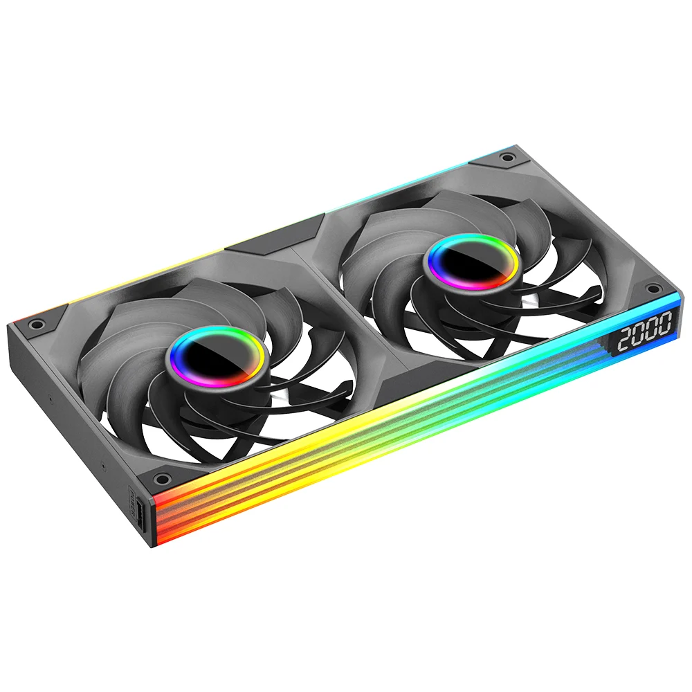 Ảnh tin Quạt tản nhiệt PC Leopard Starlink 240 | Kit 2 fan 120mm, ARGB, Đen