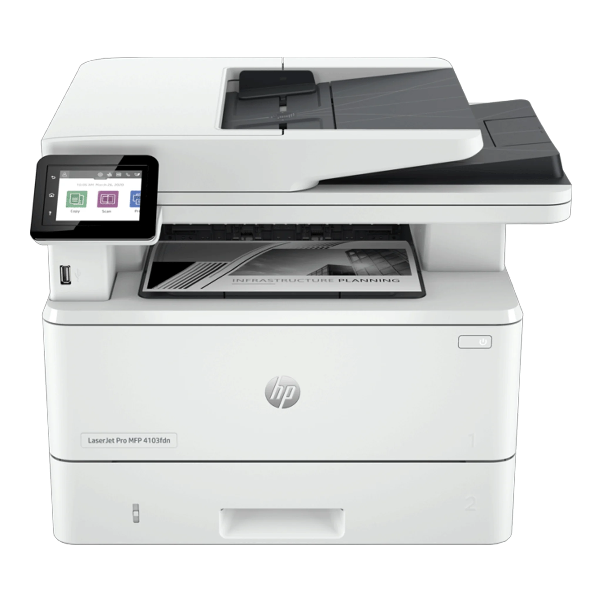 Ảnh tin Máy in đa chức năng HP LaserJet Pro MFP 4103FDN 2Z628A (In, copy, scan, fax)