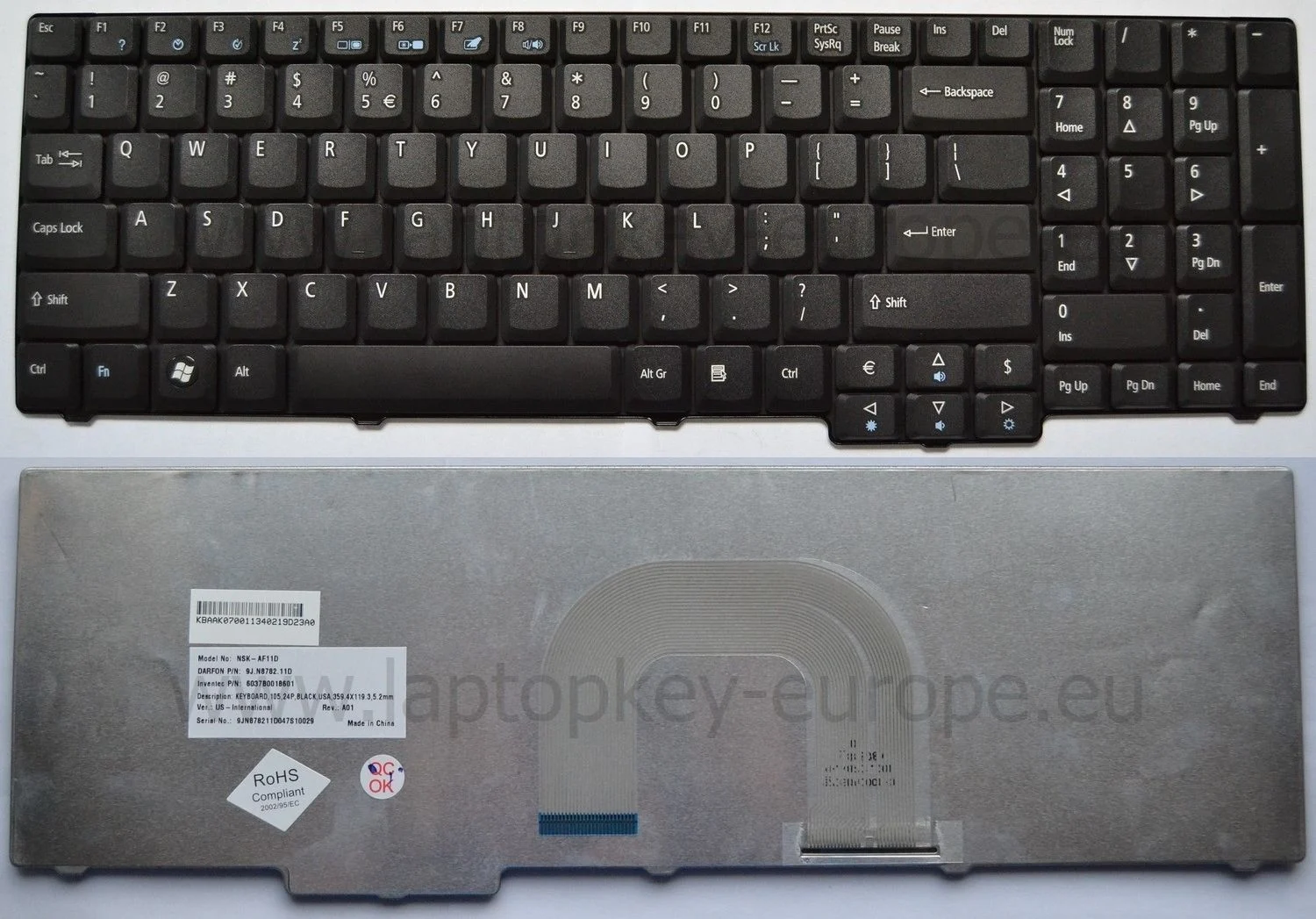 Ảnh tin Bàn phím laptop Acer Aspire 9800, 9810