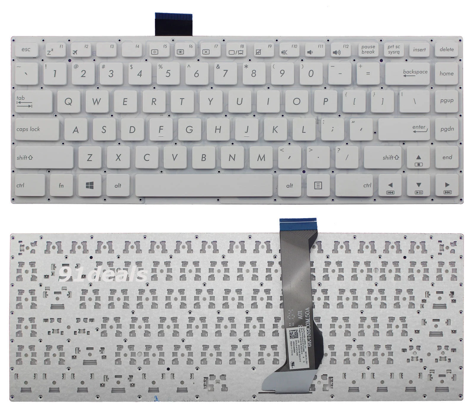 Ảnh tin Bàn phím laptop Asus E402, E402M, E402MA, E402S, E402SA màu trắng