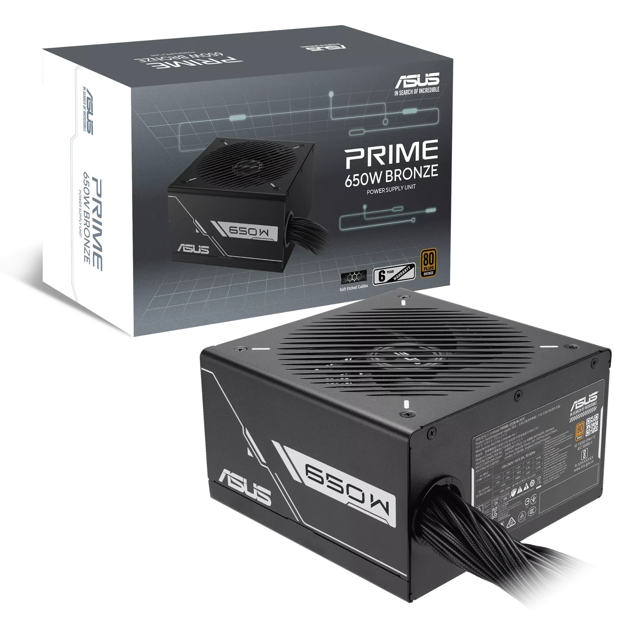 Ảnh tin Nguồn máy tính Asus Prime 650W Bronze 80 Plus (90YE00Y1-B0NA00) | Non Modular, ATX