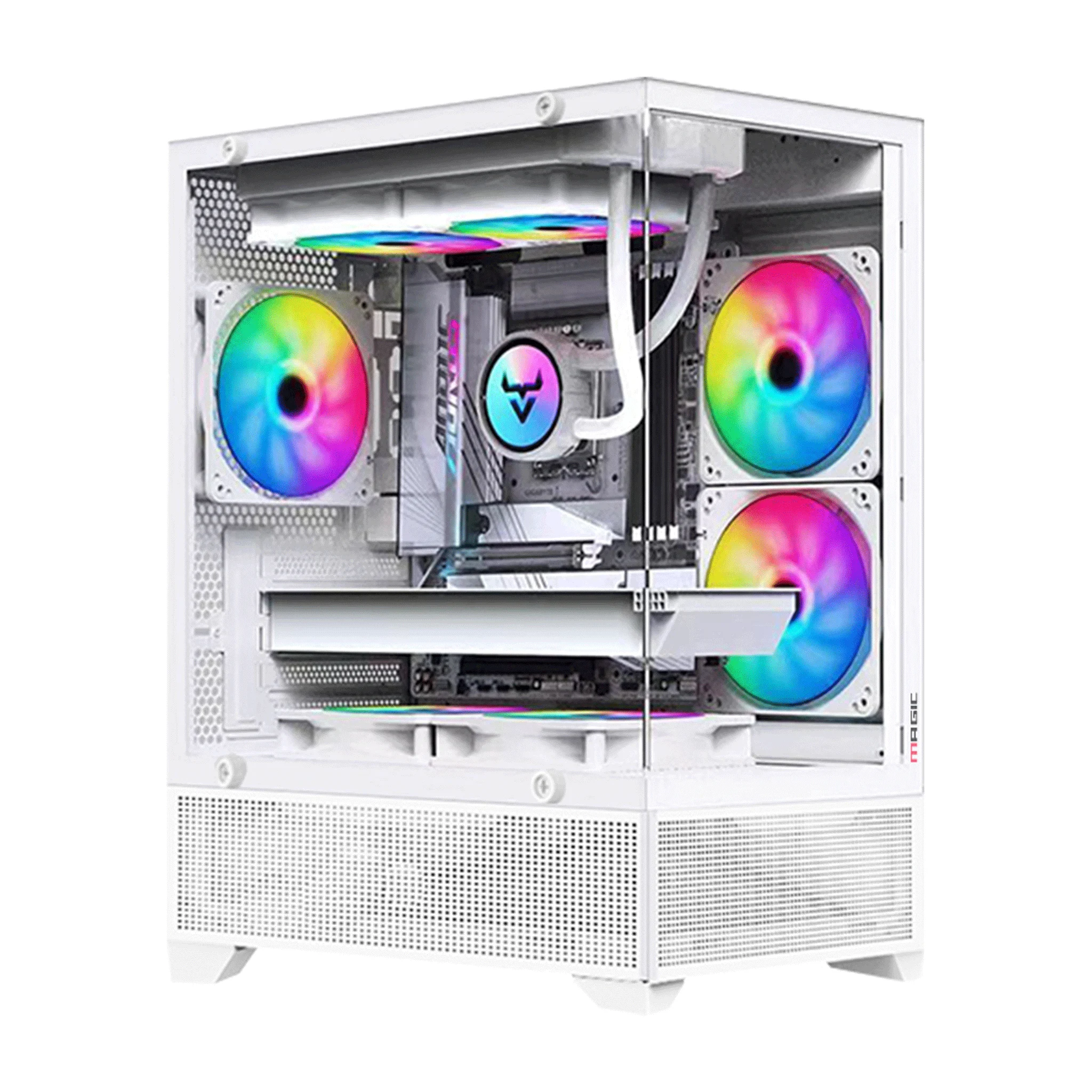 Ảnh tin Thùng máy Case Magic Mix Tower Air - Trắng | Aio 240, hồ cá