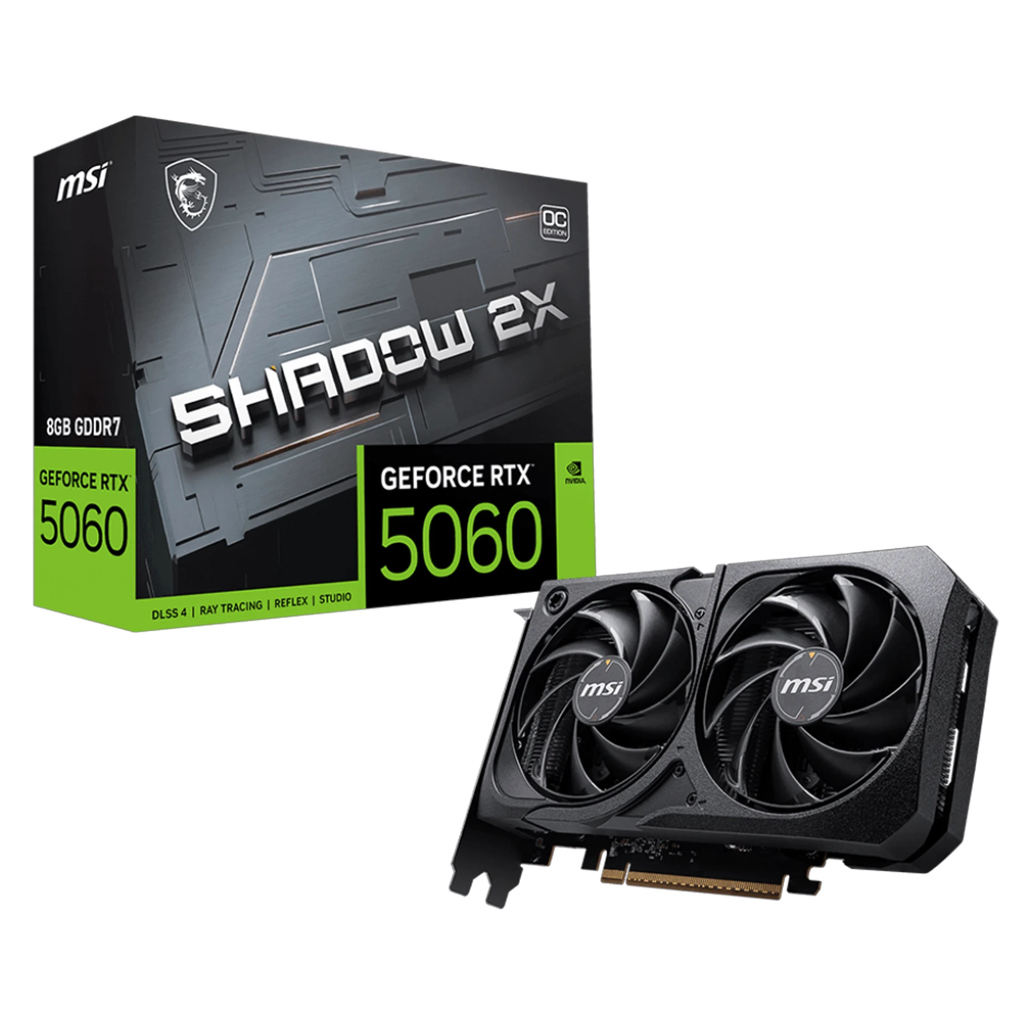 Ảnh tin Card màn hình NVIDIA GeForce RTX 5060 MSI SHADOW 2X OC | 8GB GDDR7, 3840 CUDA, 550W