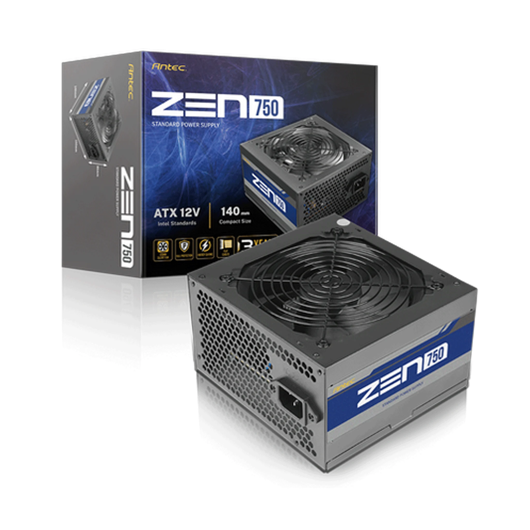 Ảnh tin Nguồn máy tính Antec Atom Zen 750W EC (230V Ac) - Đen | Non Modular, ATX