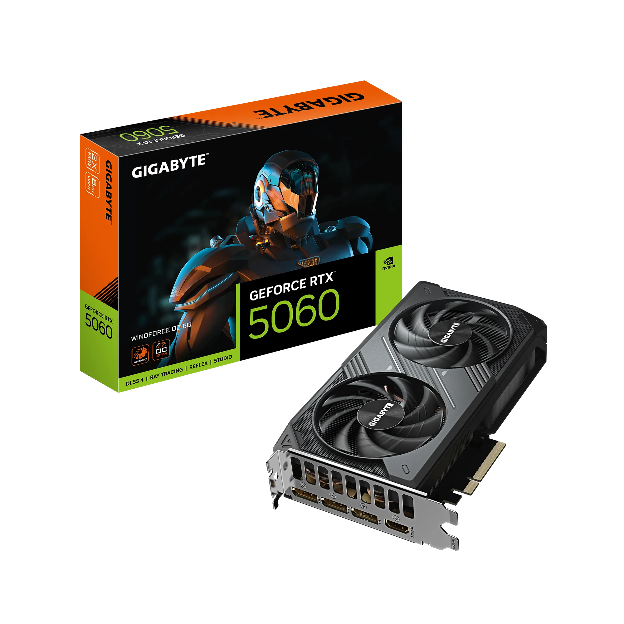 Ảnh tin Card màn hình NVIDIA GeForce RTX 5060 Gigabyte WINDFORCE OC | 8GB GDDR7, 3840 CUDA, 450W