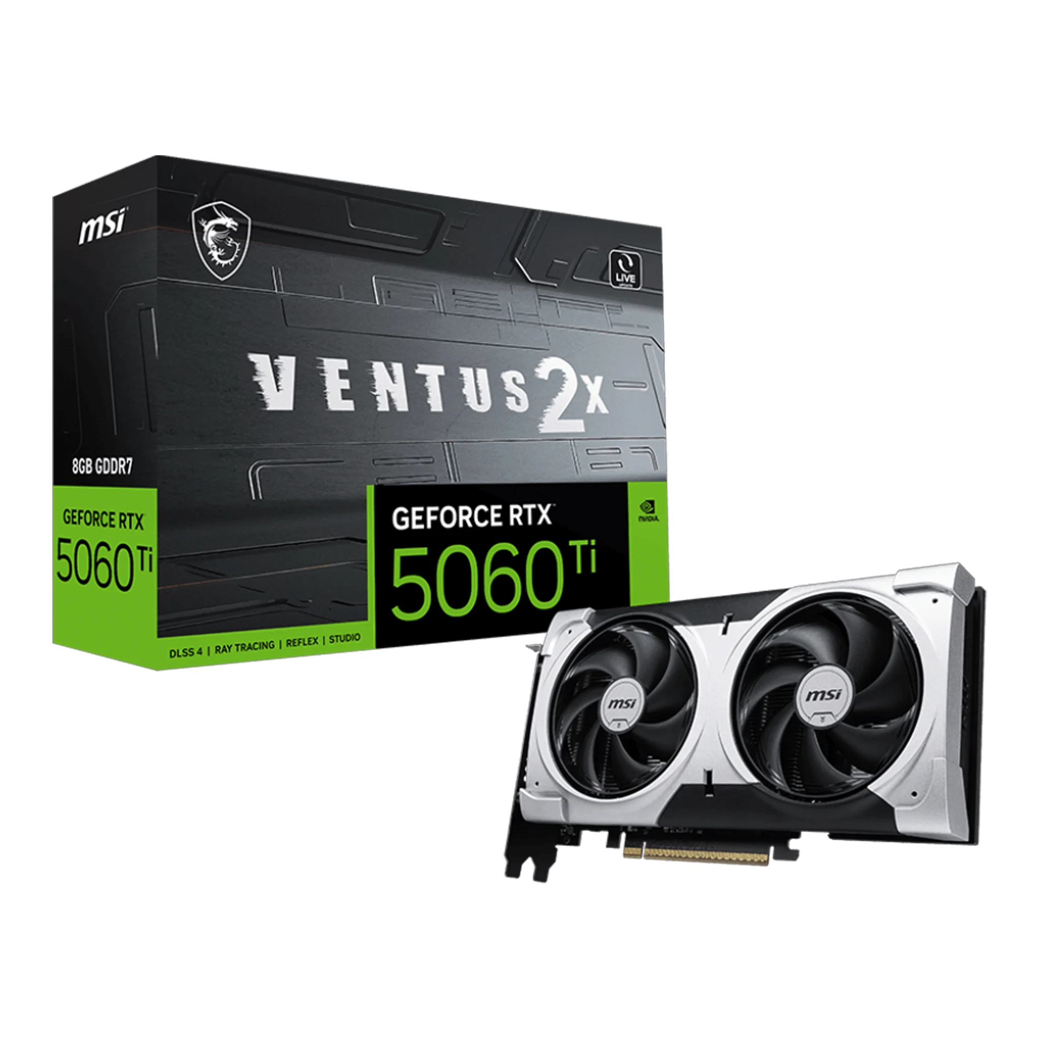 Ảnh tin Card màn hình NVIDIA GeForce RTX 5060 Ti MSI VENTUS 2X PLUS | 8GB GDDR7, 4608 CUDA, 600W