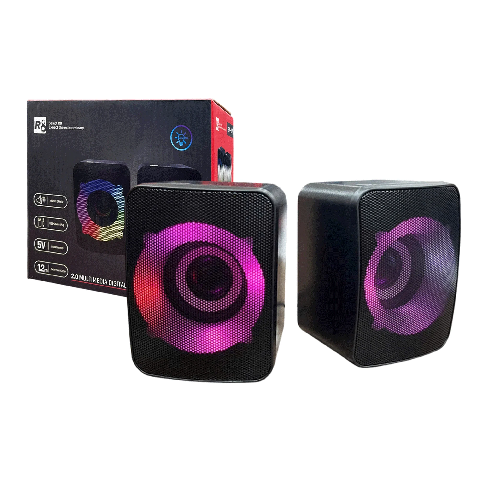 Ảnh tin Loa máy tính USB 2.0 R8 SP-07 - Black