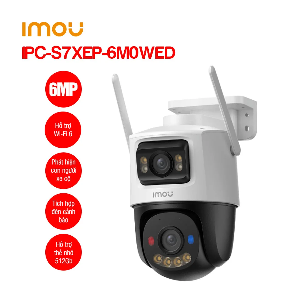 Ảnh tin iMOU IPC-S7XEP-6M0WED [2 ống kính, quay quét] – Camera giám sát ngoài trời 6MP