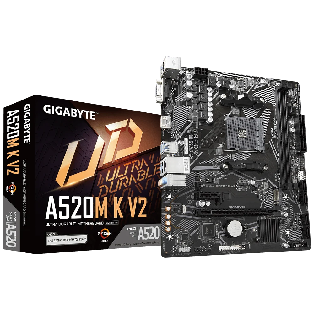 Ảnh tin Mainboard Gigabyte A520M K V2 DDR4 | AM4, mATX, 2 khe RAM