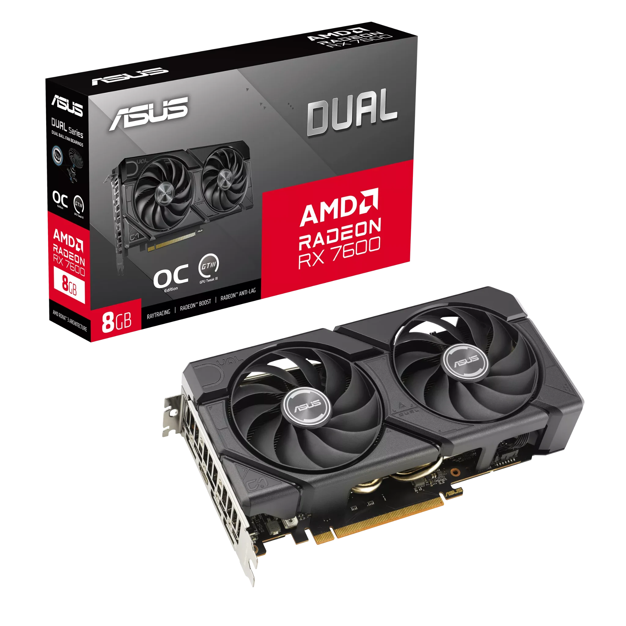 Ảnh tin Card màn hình AMD Radeon RX 7600 ASUS Dual EVO OC | 8GB GDDR6, 2048 SP, 550W