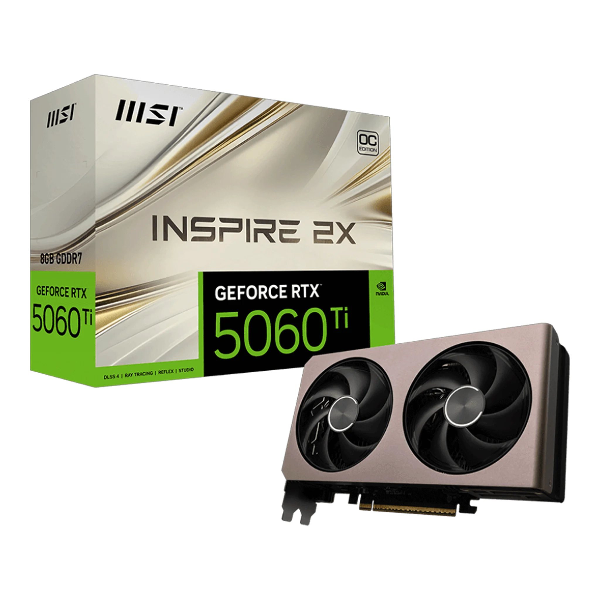 Ảnh tin Card màn hình NVIDIA GeForce RTX 5060 Ti MSI INSPIRE 2X OC | 8GB GDDR7, 4608 CUDA, 550W
