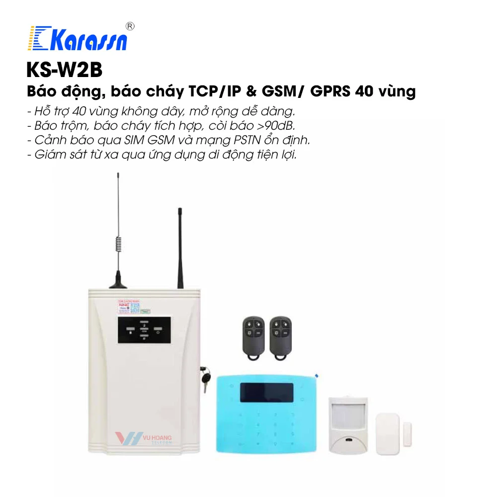 Ảnh tin Bộ báo động báo cháy 40 vùng KARASSN KS-W2B