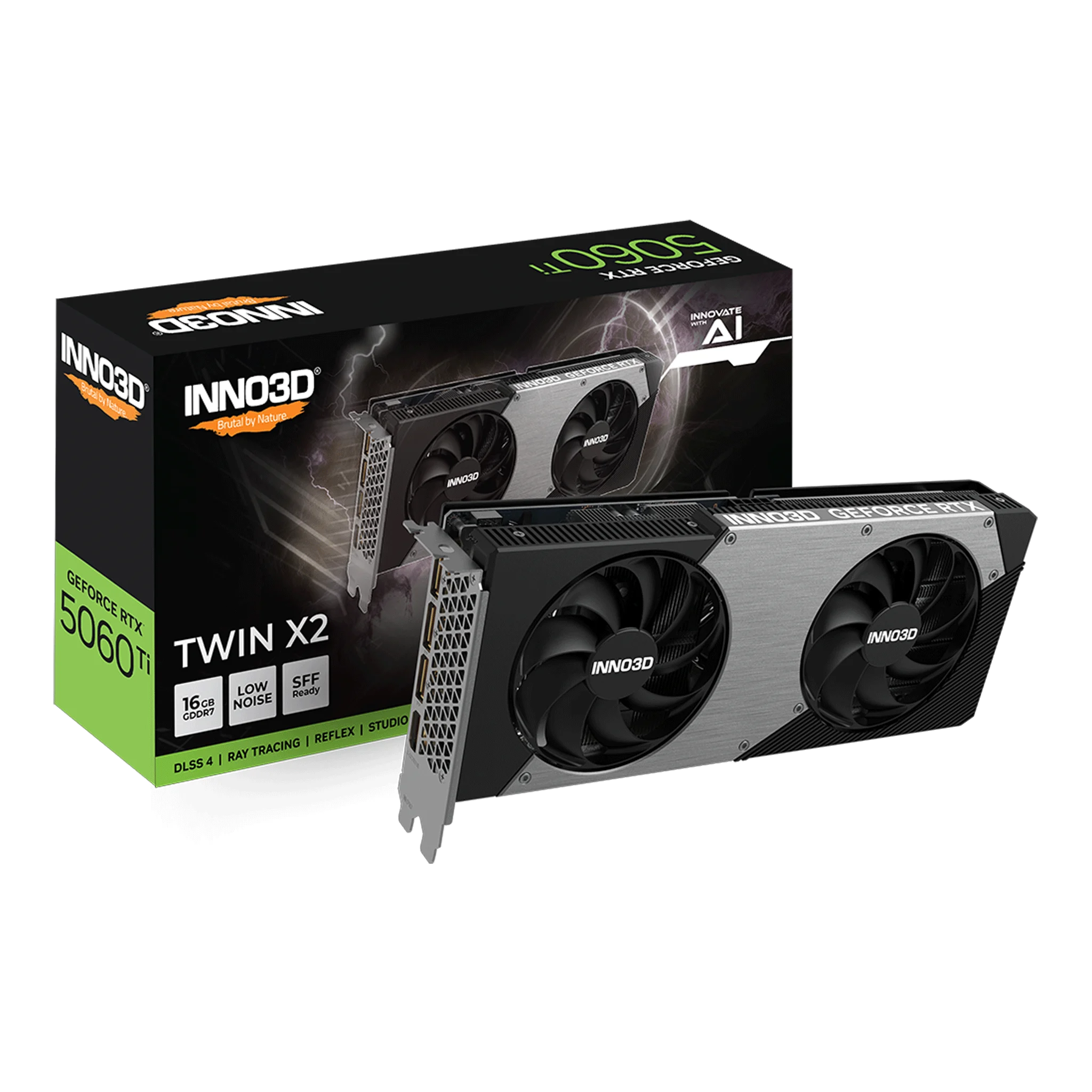Ảnh tin Card màn hình NVIDIA GeForce RTX 5060 Ti INNO3D Twin X2 | 16GB GDDR7, 4608 CUDA, 650W