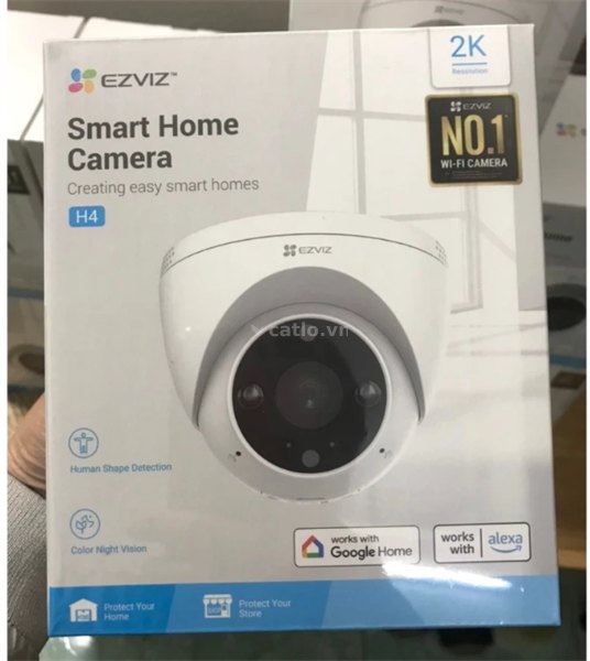 Camera wifi dome Ezviz H4 3MP 2K chính hãng - Giám sát trong nhà, màu ban đêm, báo động, đàm thoại – ảnh 1