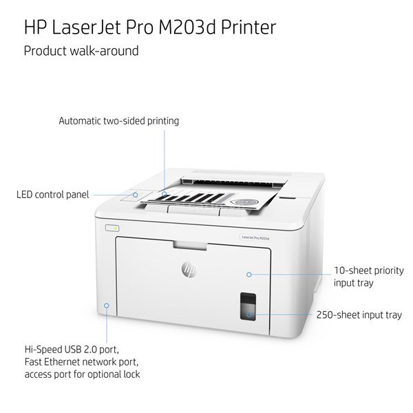 Máy in 2 Mặt HP LaserJet Pro M203DN – ảnh 1
