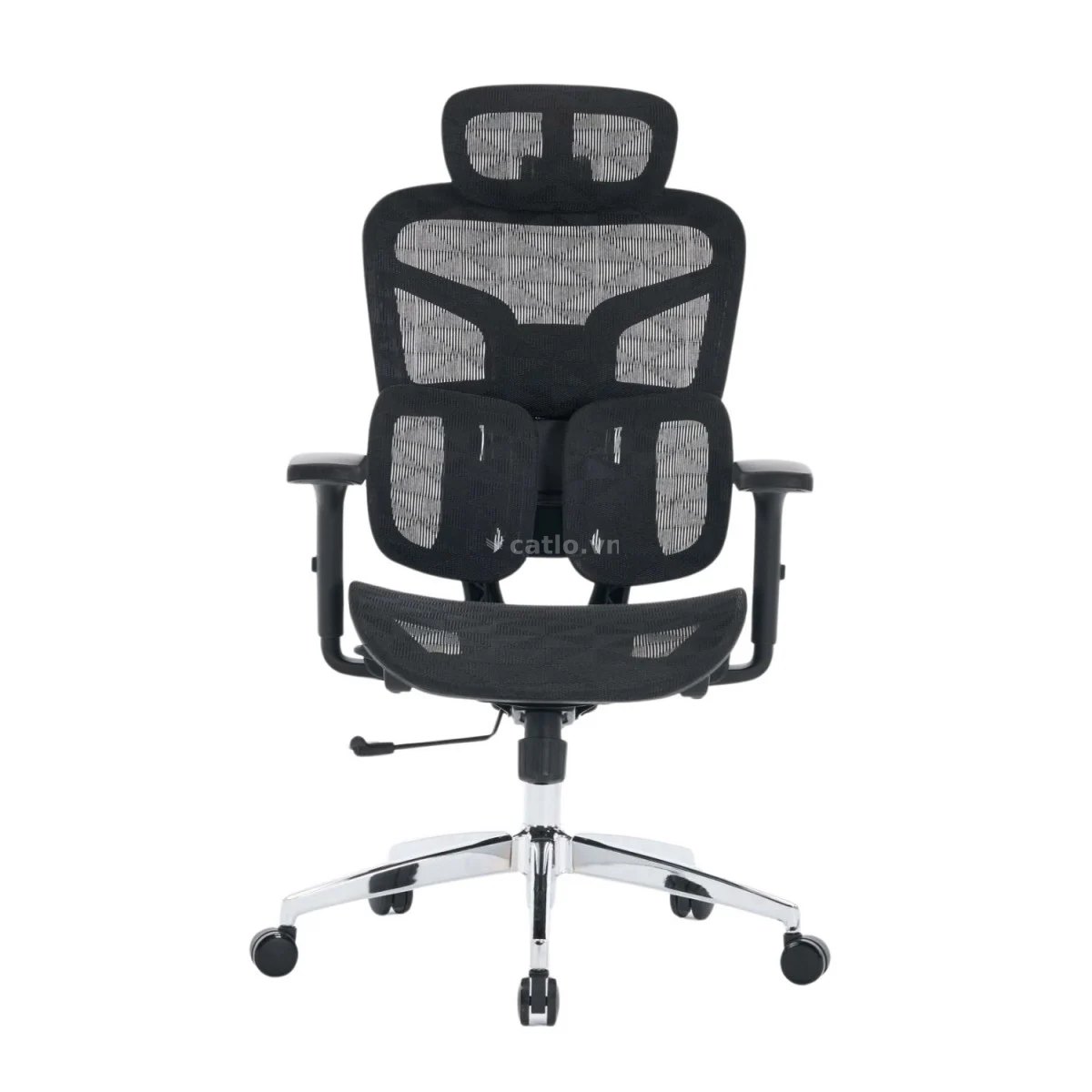Ghế công thái học E DRA EEC226 | Đen, Chân xoay, Lưng lưới – ảnh 1