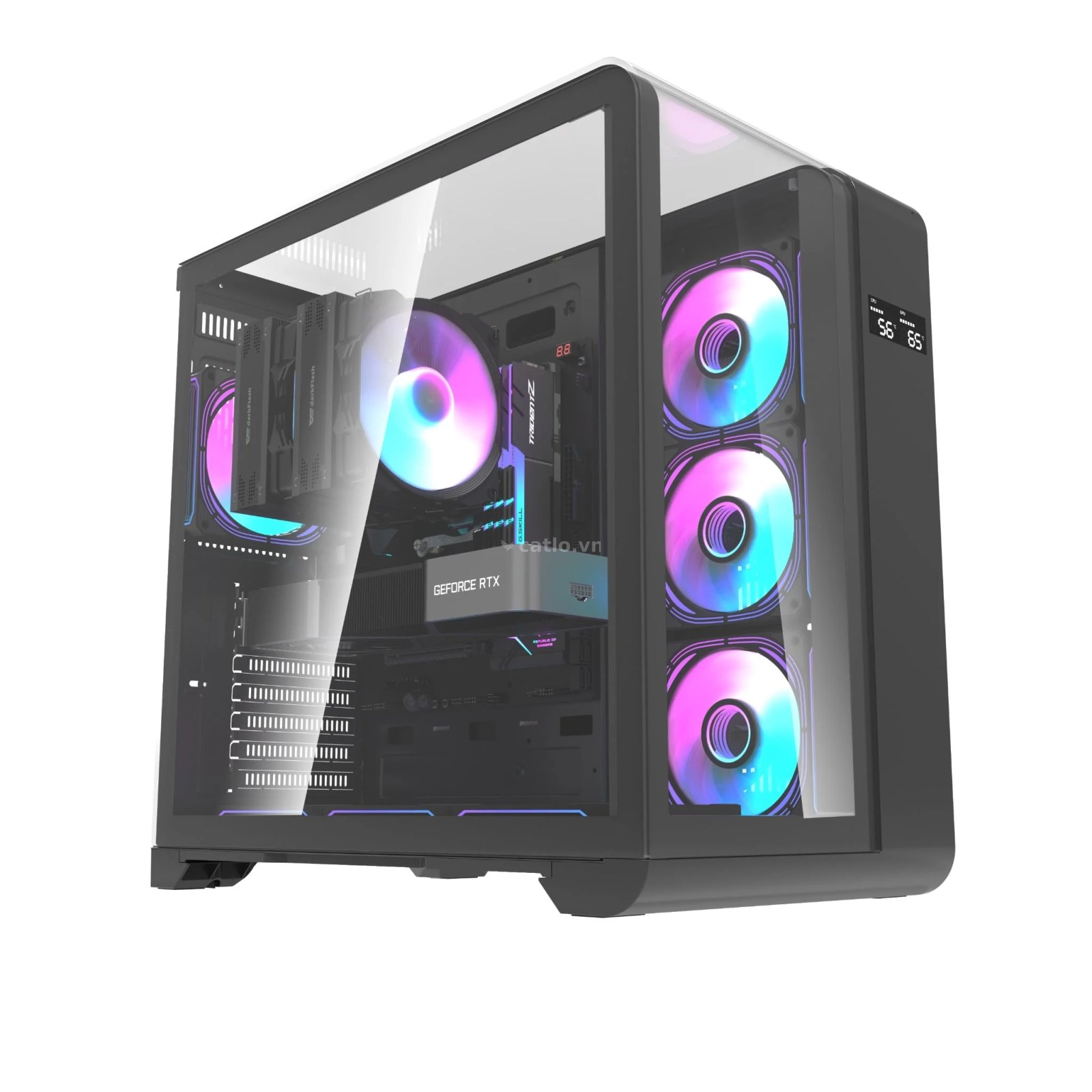 Thùng máy Darkflash L280 F-ATX (View 3 Góc) - Đen – ảnh 1