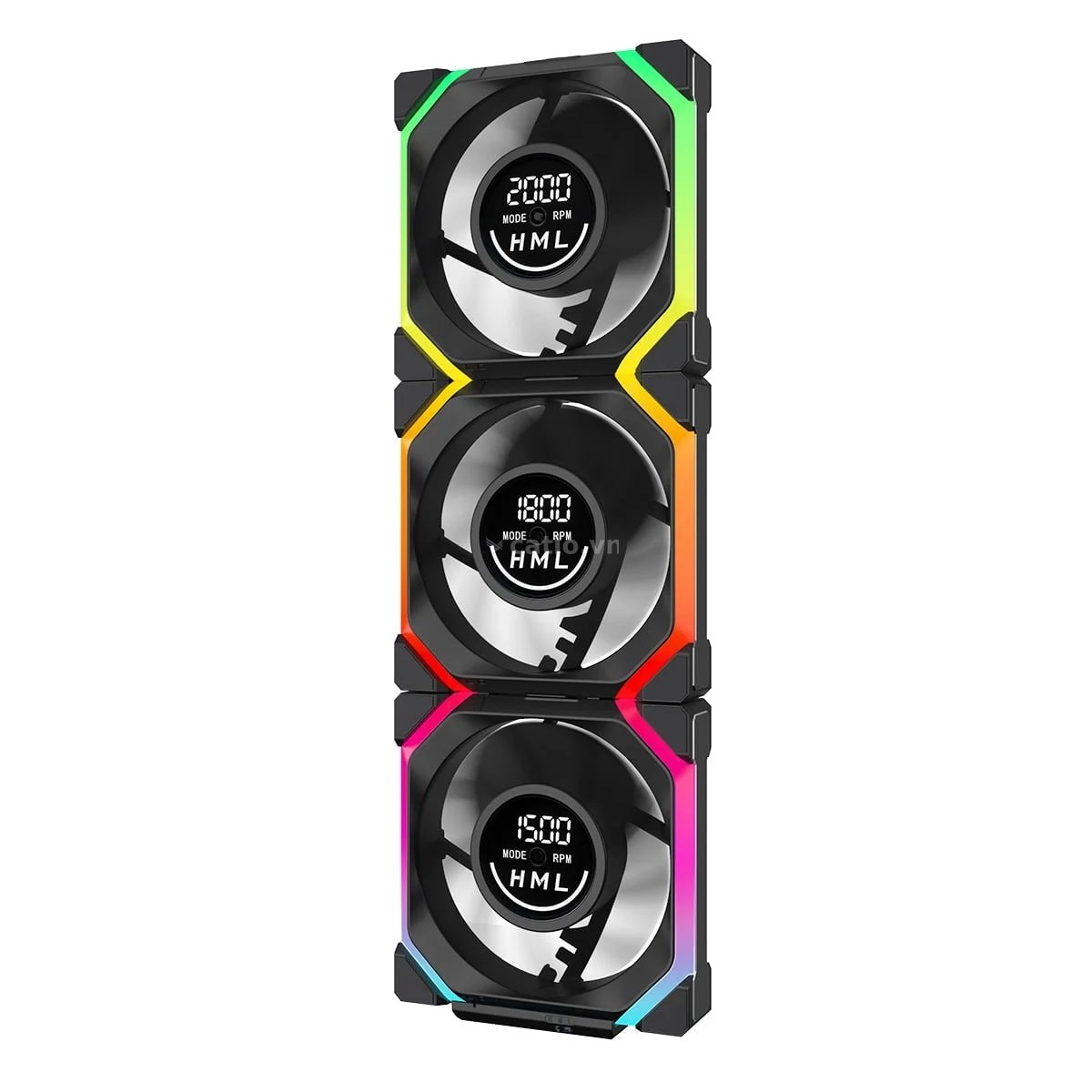 Quạt tản nhiệt PC Leopard Galaxy V2 | Kit 3 Fan 120mm, ARGB, Đen – ảnh 1