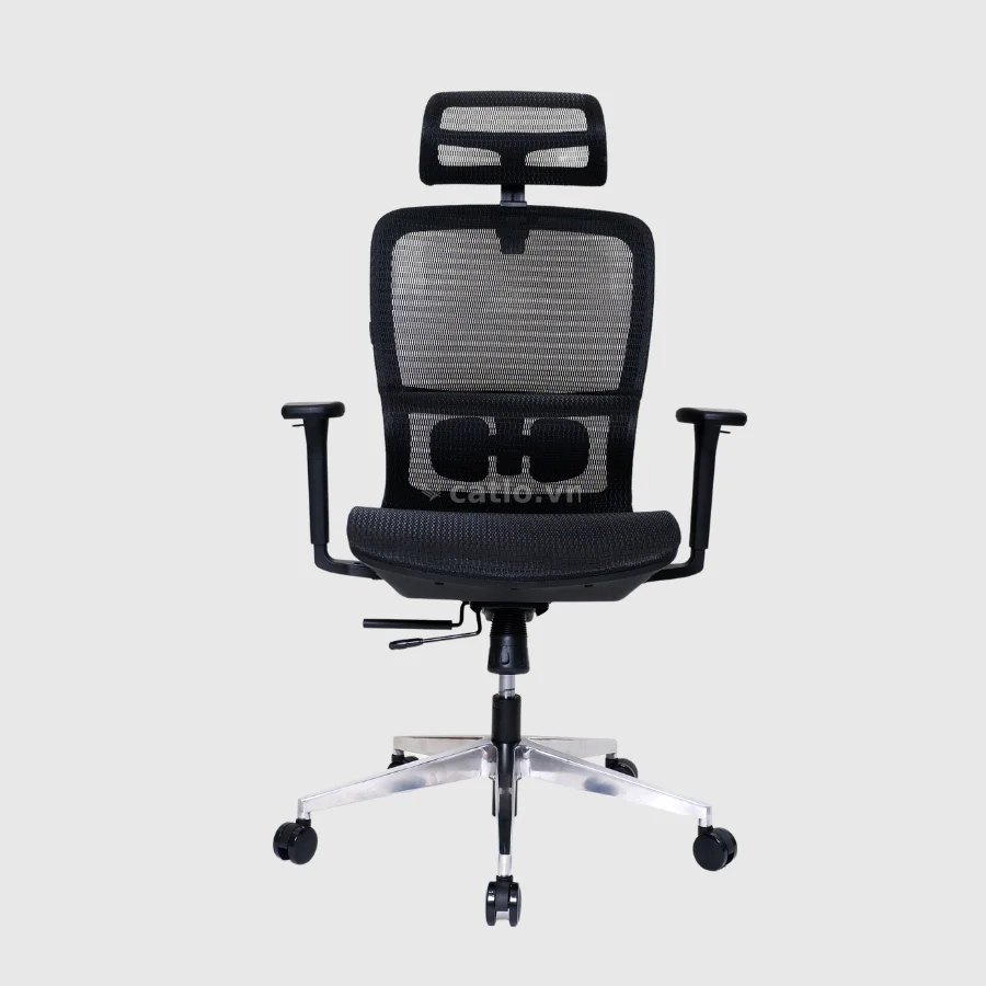 Ghế công thái học GAMI LUM2 | Đen, 150kg, Chân xoay, tay 3D, Lưng lưới – ảnh 1