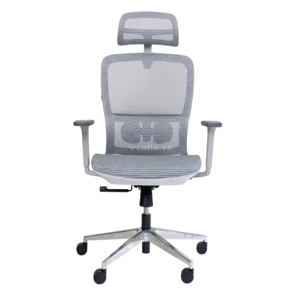 Ghế công thái học GAMI LUM2 | Xám, 150kg, Chân xoay, tay 2D, Lưng lưới – ảnh 1